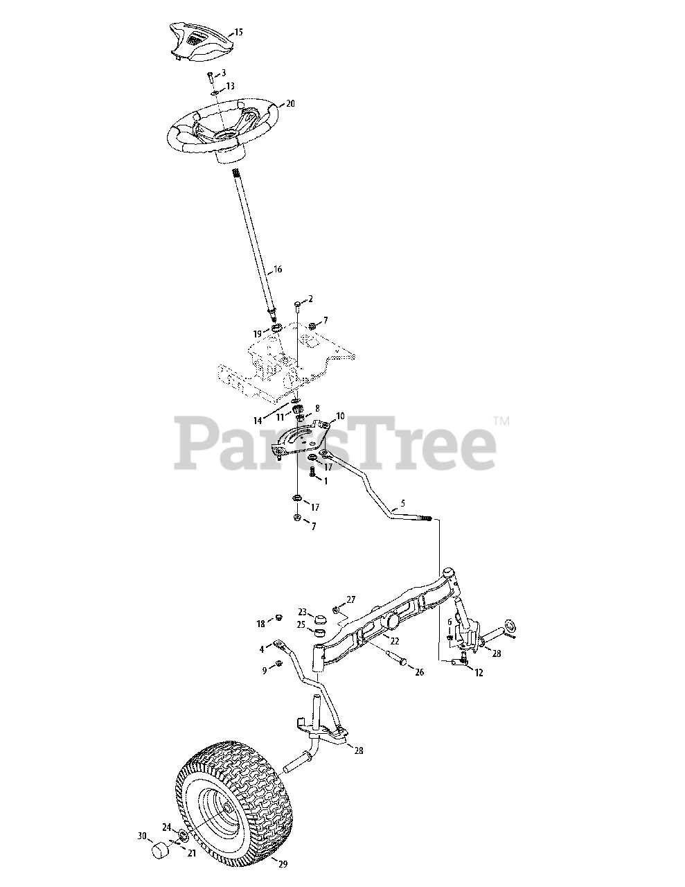 cub cadet 1554 parts diagram