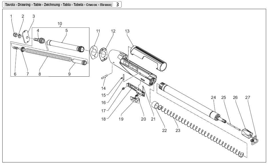 benelli shotgun parts diagram