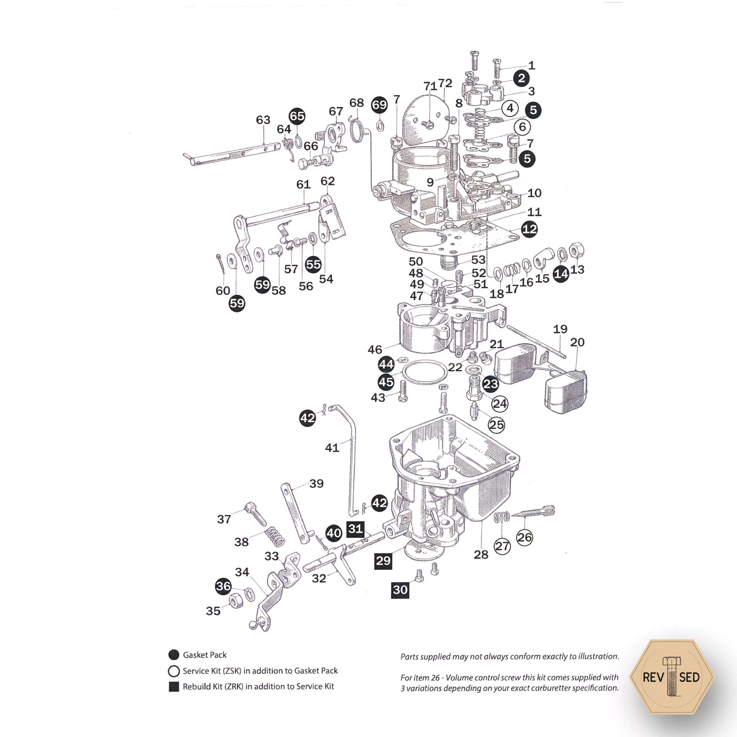 zenith carburetor parts diagram