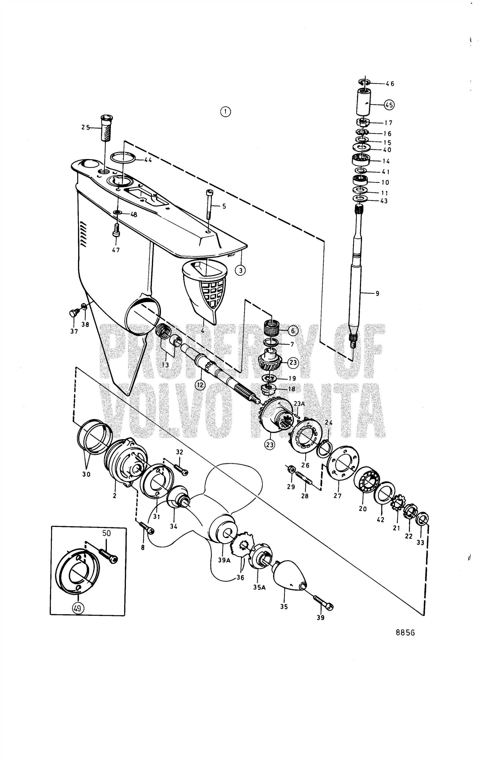 volvo 280 outdrive parts diagram