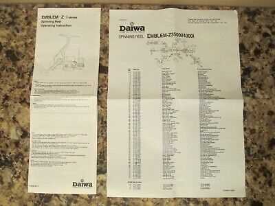 spinning daiwa reel diagrams & parts lists