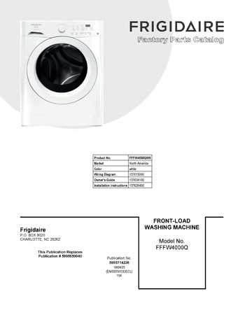 frigidaire top load washer parts diagram