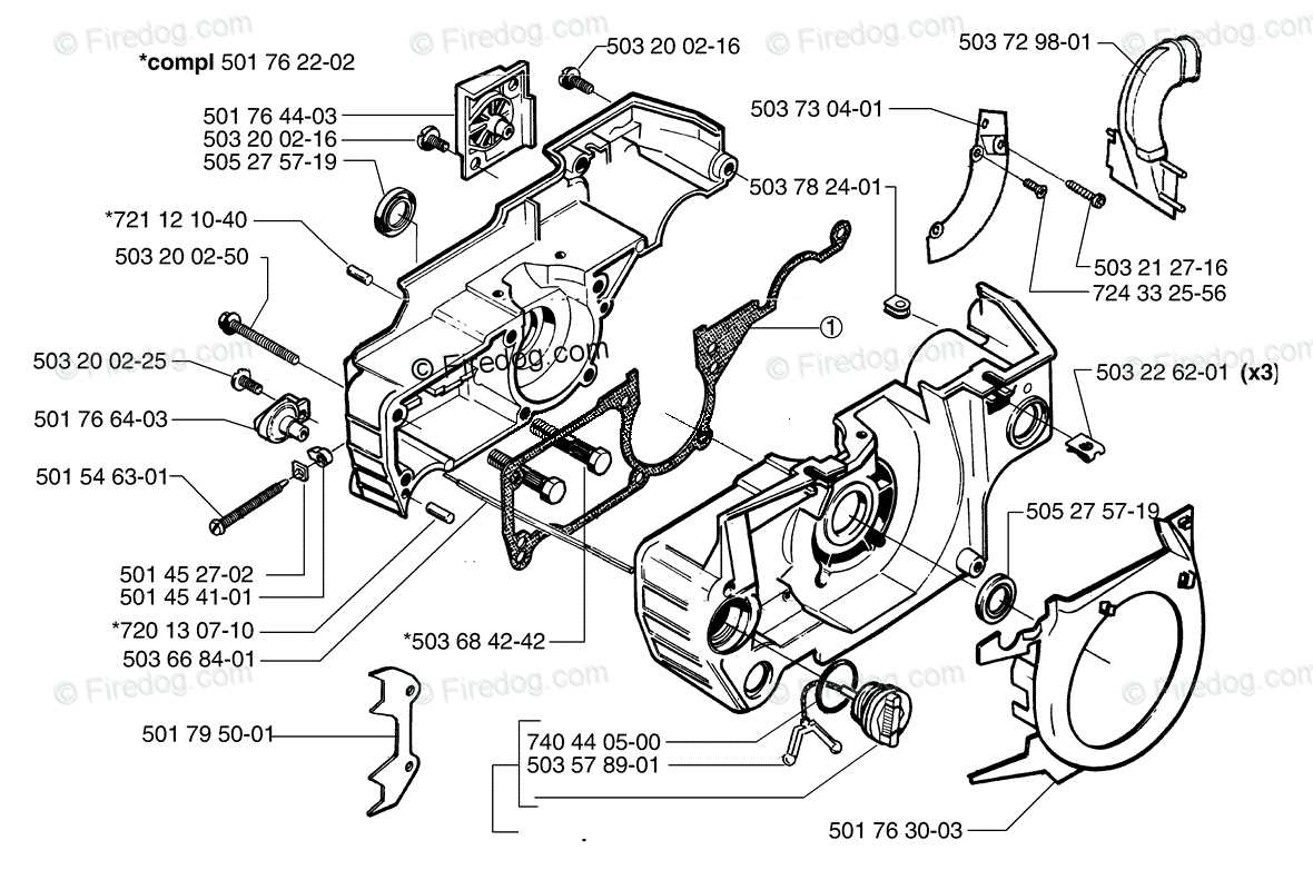 parts of a chainsaw chain diagram