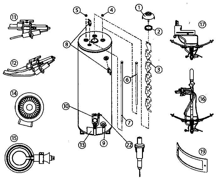 whirlpool water heater parts diagram