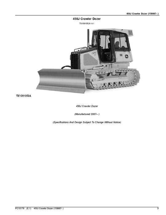 john deere 450j parts diagram