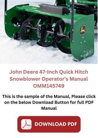 john deere 47 quick hitch snowblower parts diagram