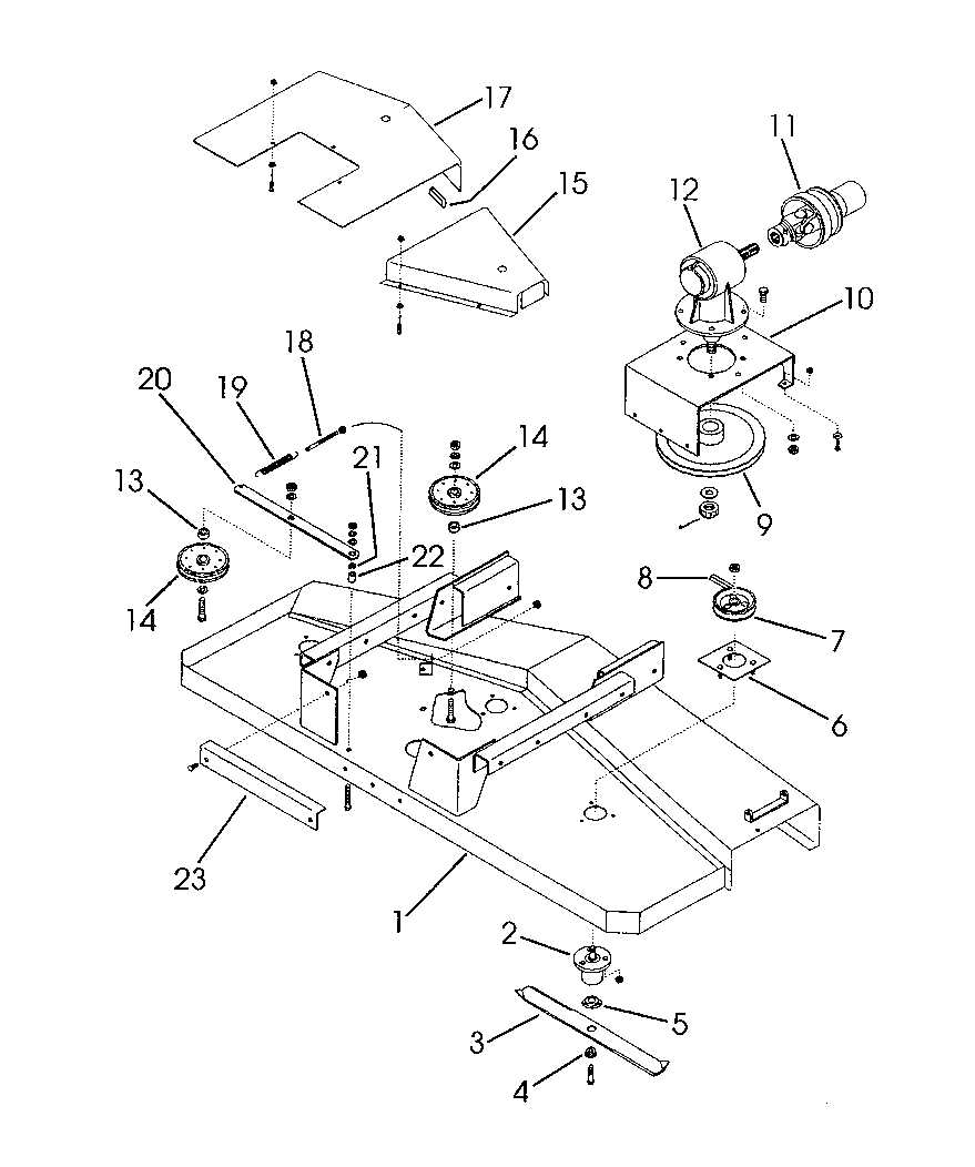 john deere 48 mower deck parts diagram