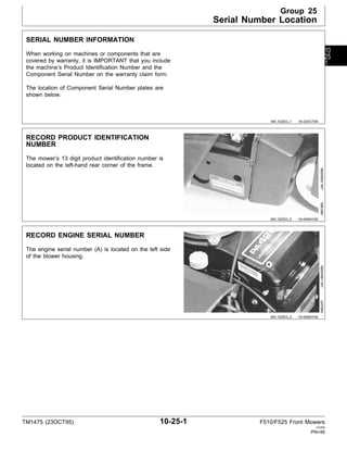 john deere f525 deck parts diagram