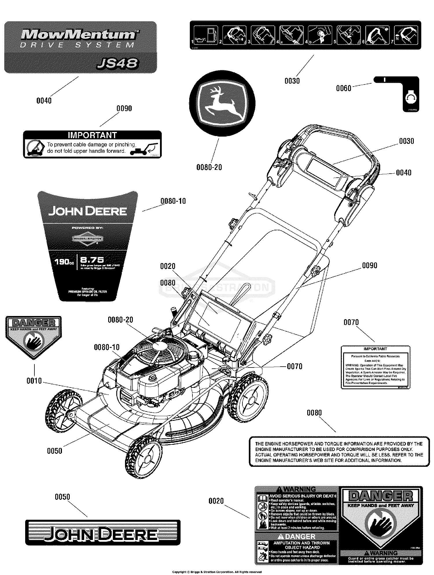 john deere js48 parts diagram