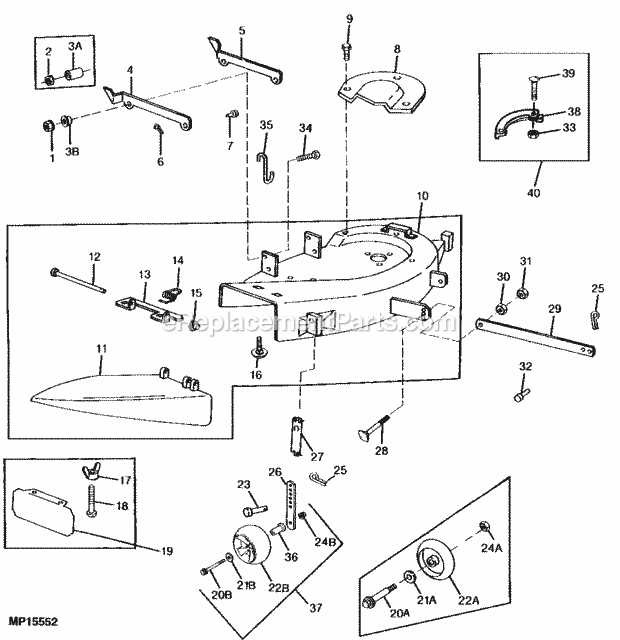 john deere stx38 black deck parts diagram