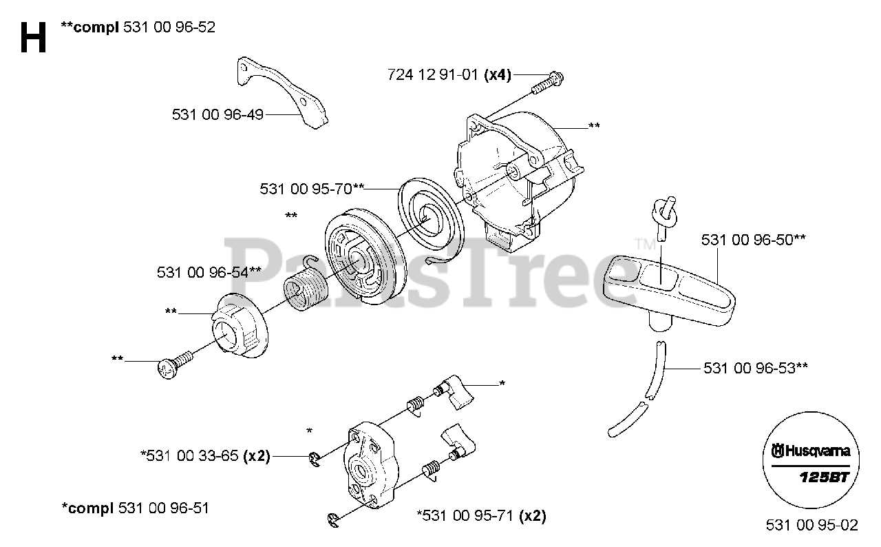 husqvarna 125b blower parts diagram