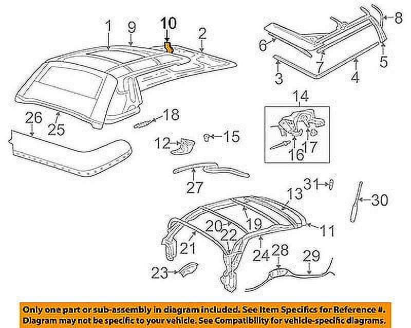 2008 chrysler sebring convertible parts diagram