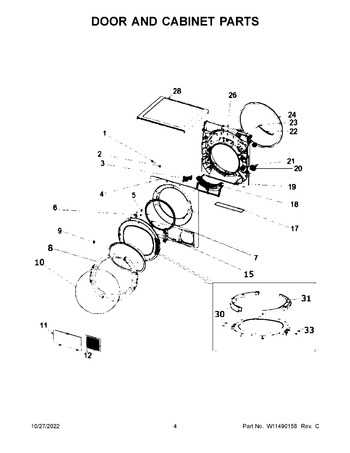 kenmore front load washer parts diagram