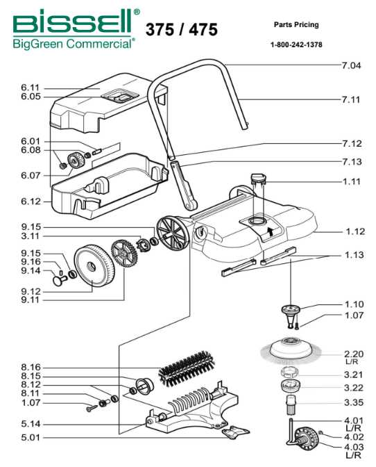 bissell big green parts diagram