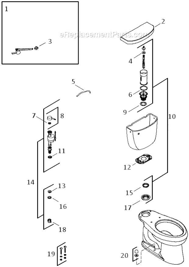 kohler cimarron toilet parts diagram