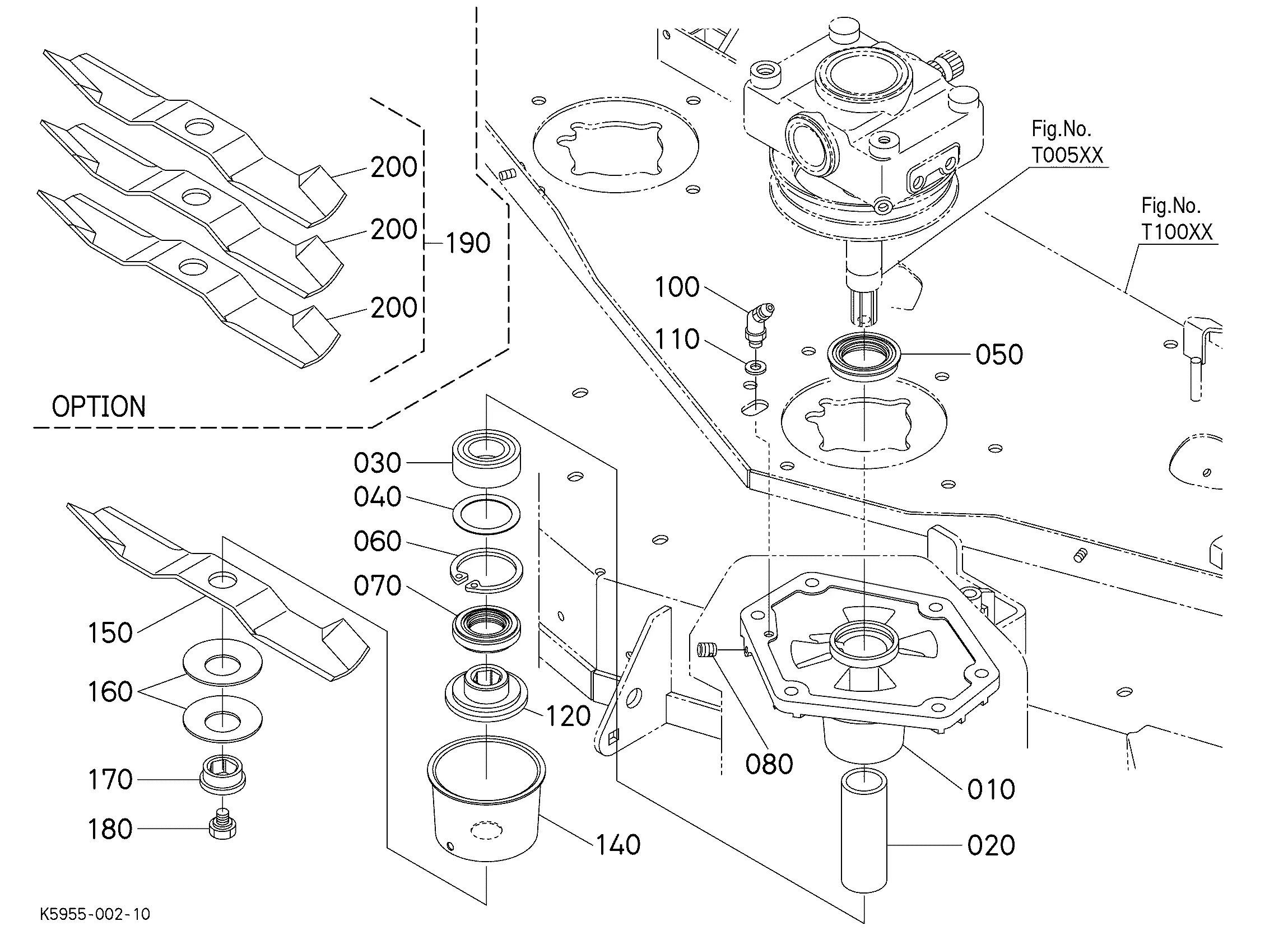 kubota mower deck parts diagram