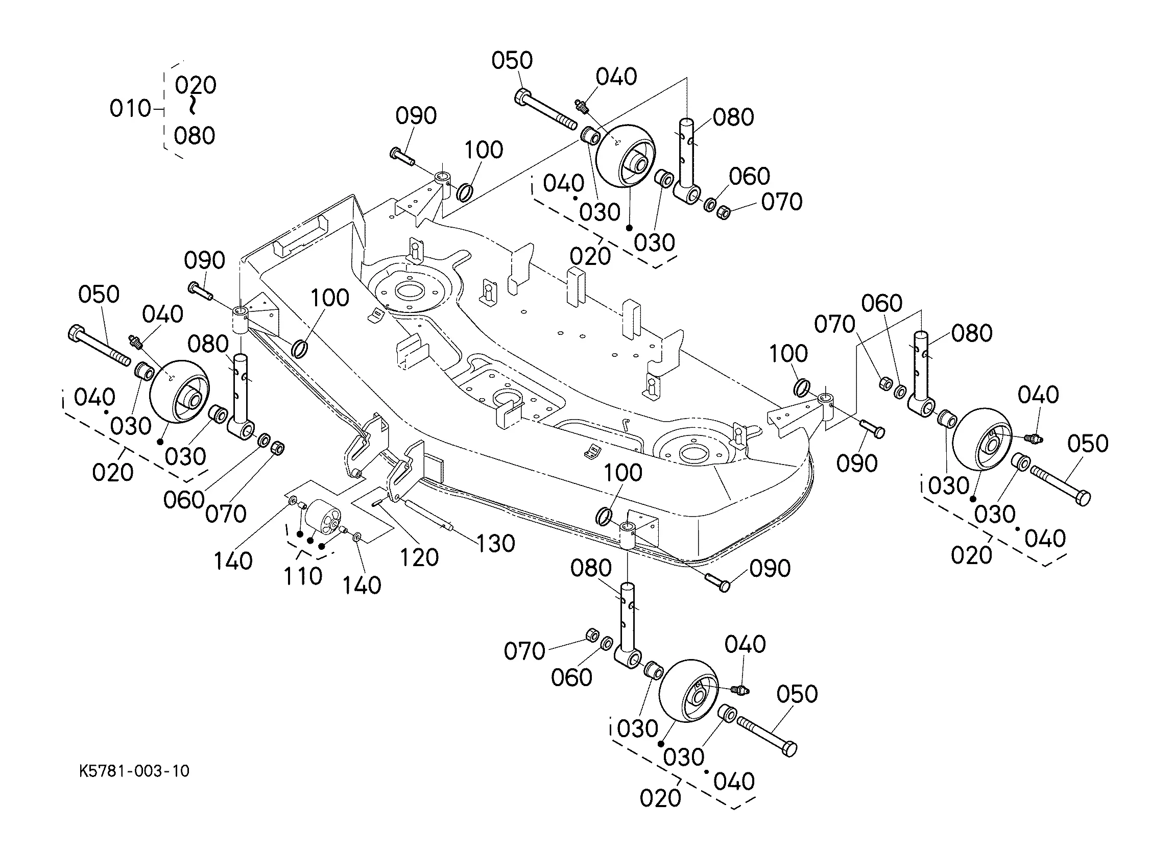 kubota rck60 mower deck parts diagram