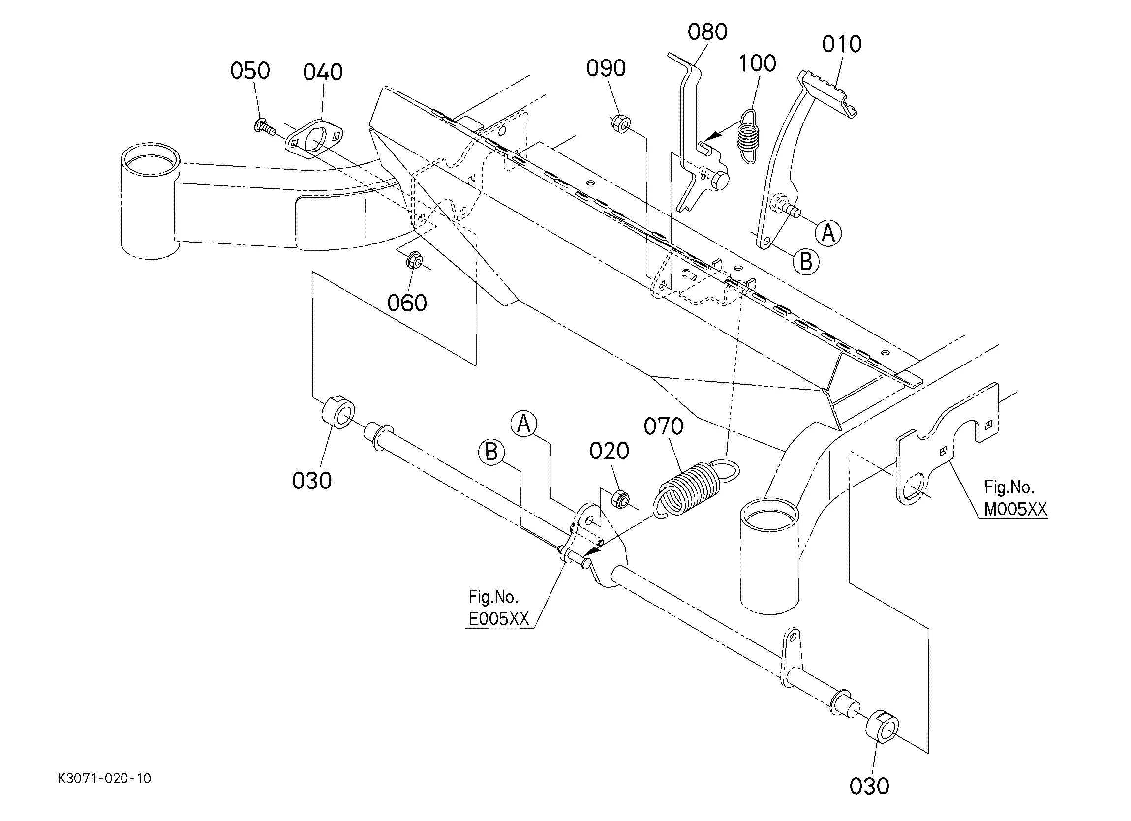 kubota z421 deck parts diagram