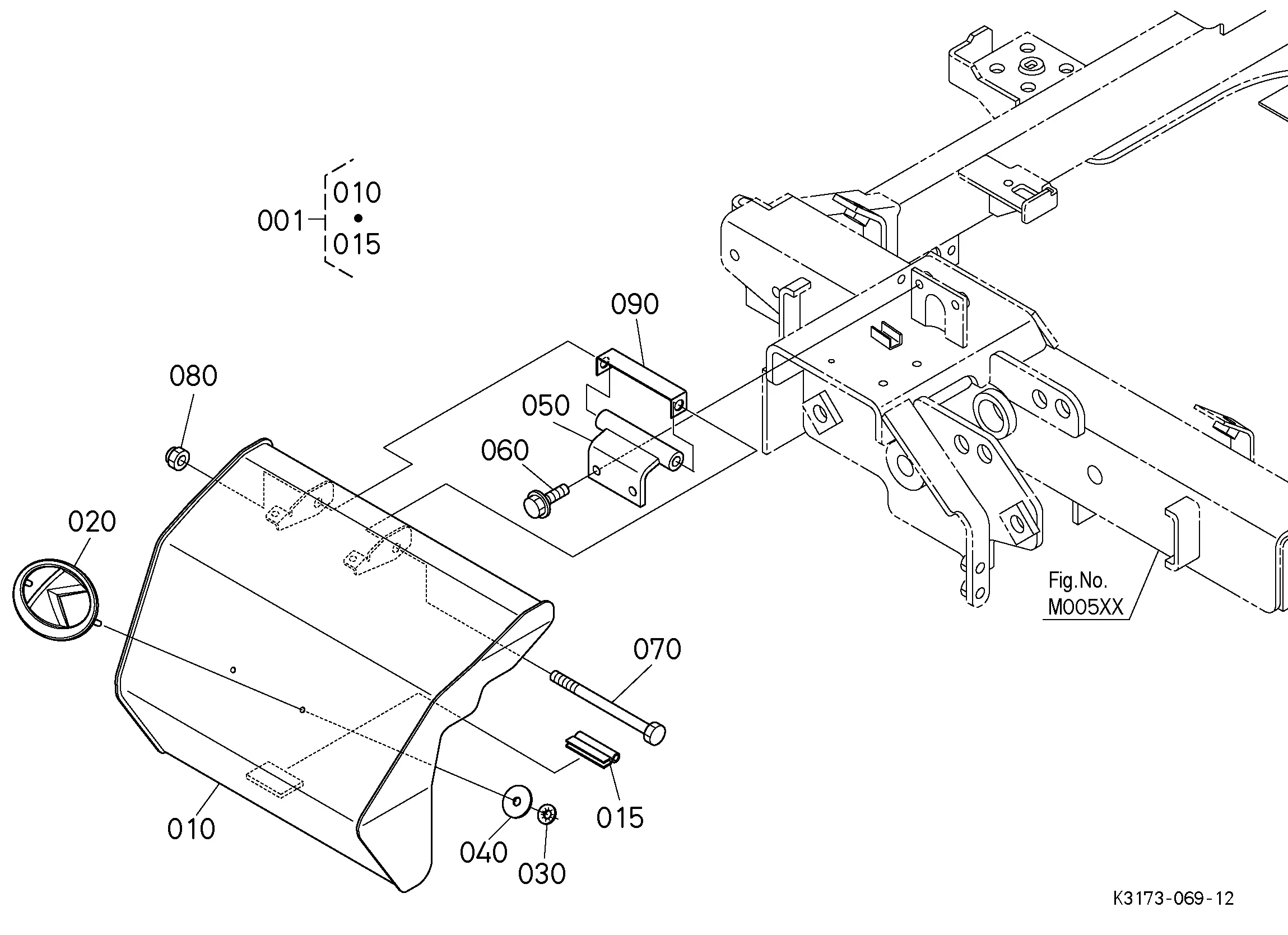 kubota zd323 mower deck parts diagram