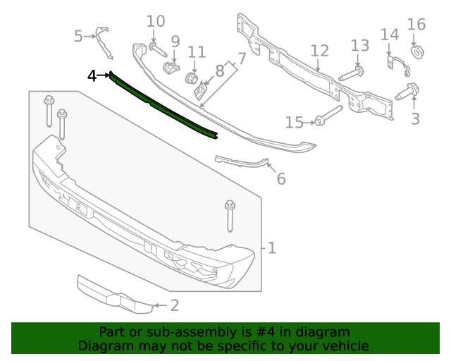 2011 ford f150 front bumper parts diagram