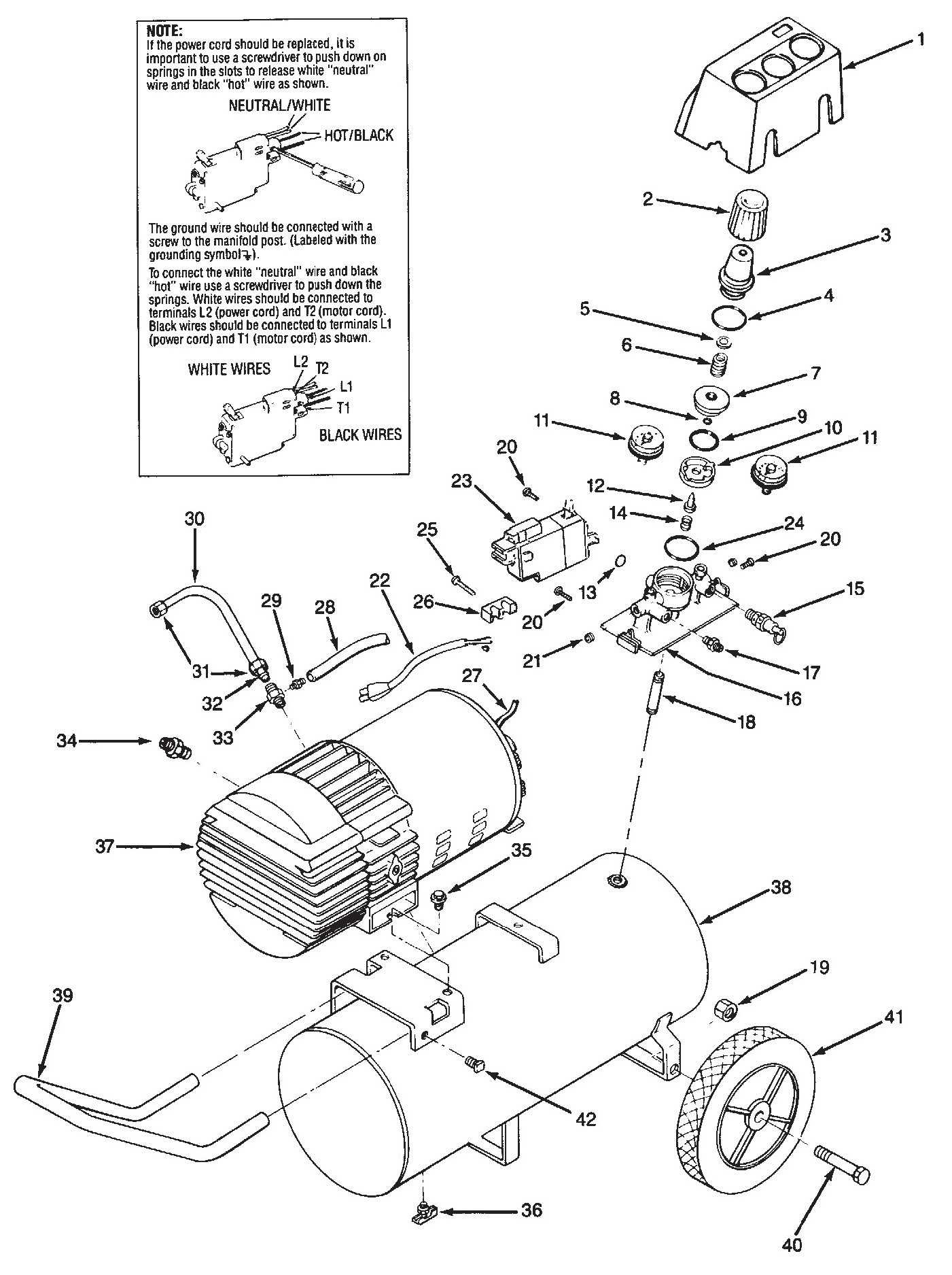 speedaire compressor parts diagram