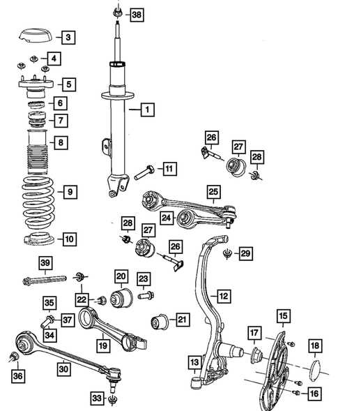 front end suspension parts diagram