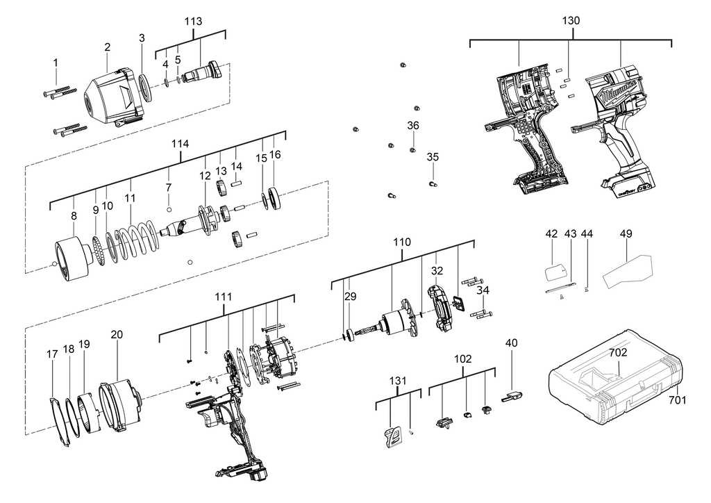 milwaukee m18 chainsaw parts diagram