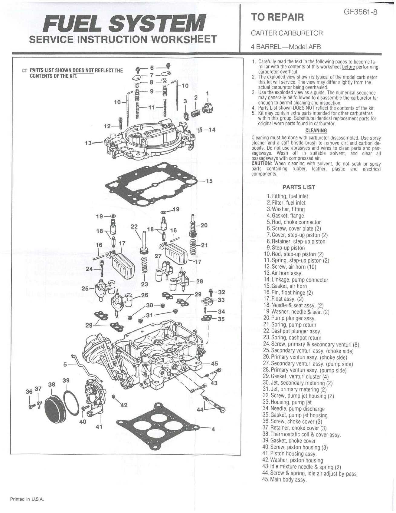 edelbrock carburetor parts diagram