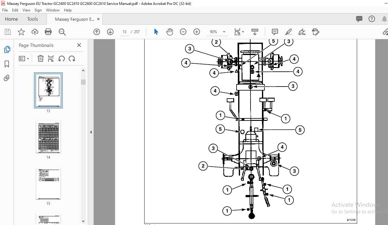 massey ferguson gc2400 parts diagram