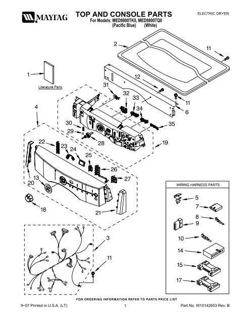 maytag washer parts diagram