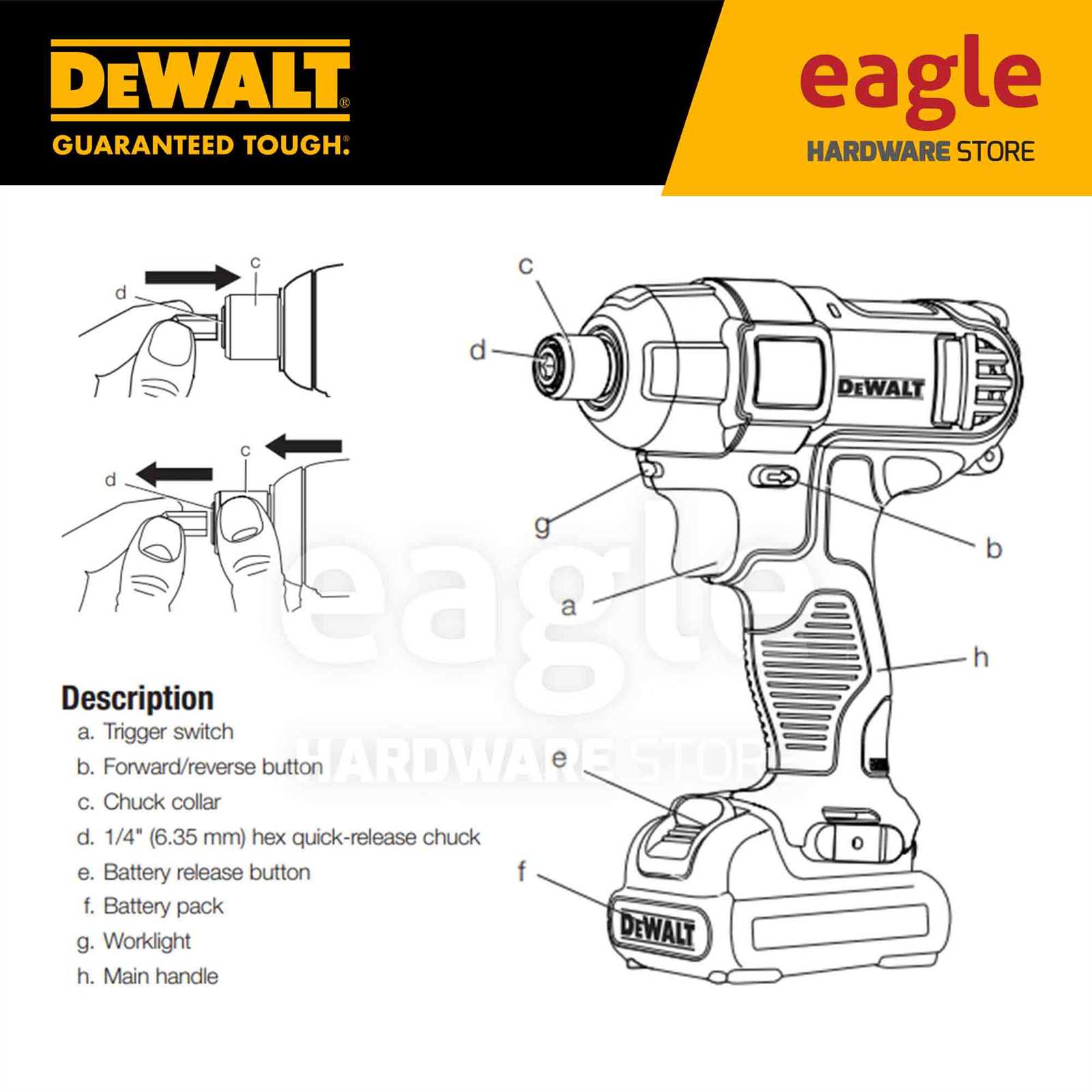 dewalt impact parts diagram