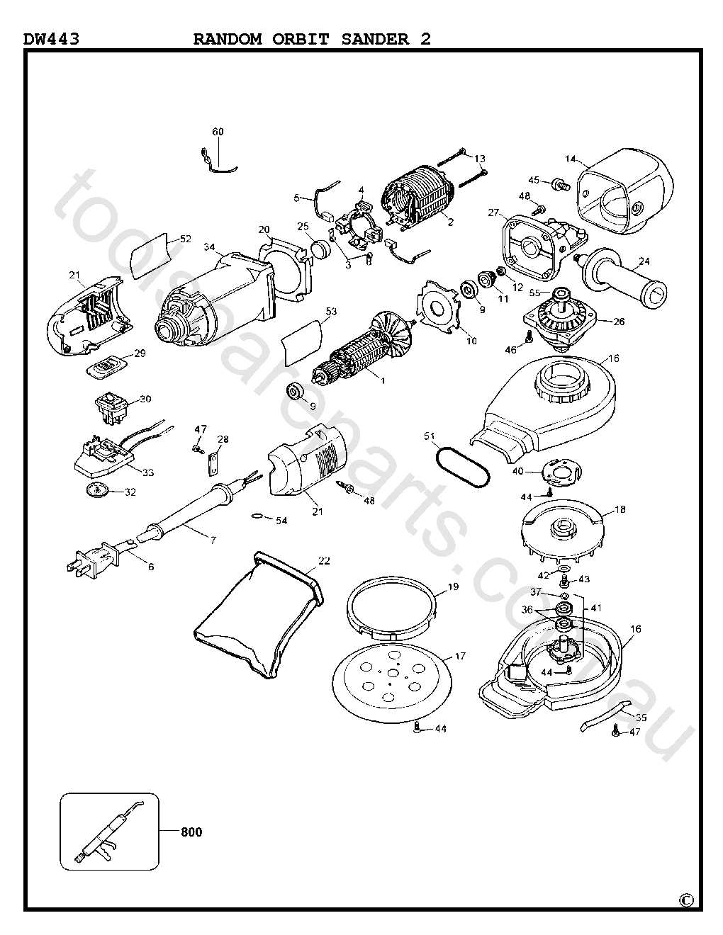 dewalt palm sander parts diagram