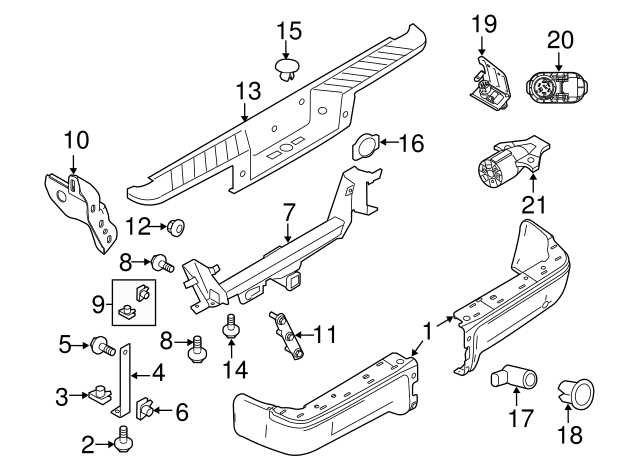 2014 ford f150 front bumper parts diagram