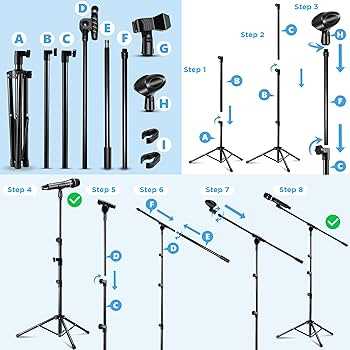 mic stand parts diagram