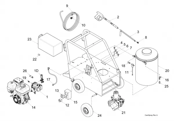 honda gx390 pressure washer parts diagram