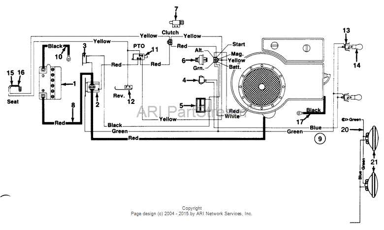 mtd lawn tractor parts diagram