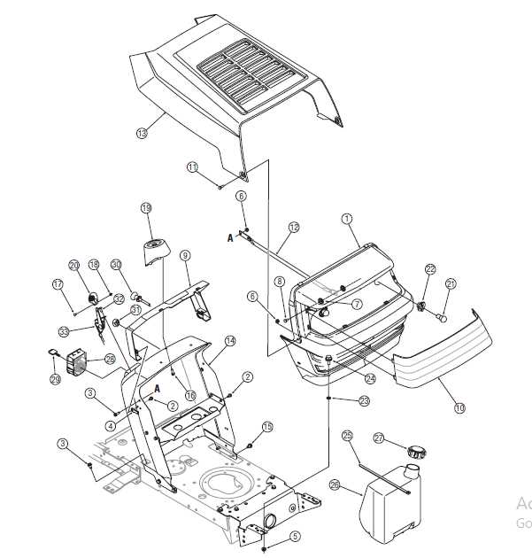 mtd lawn tractor parts diagram