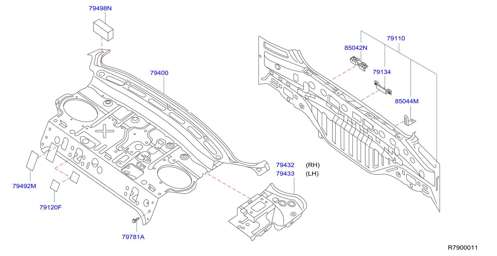 nissan altima body parts diagram