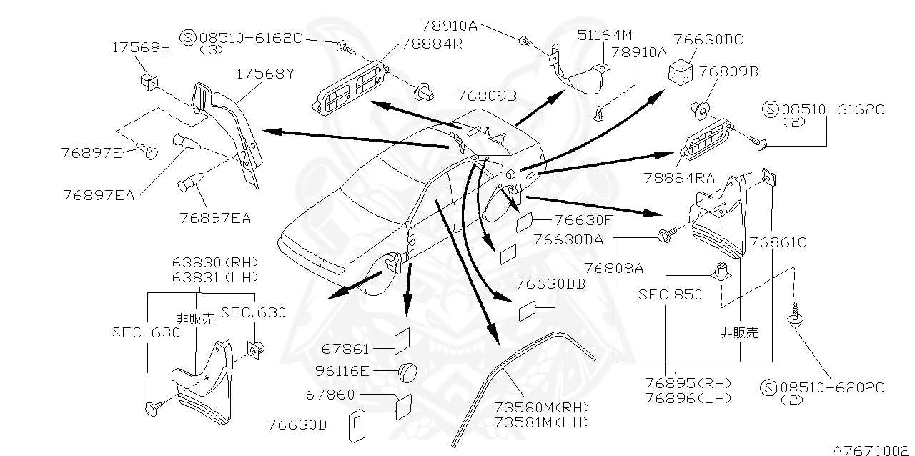 nissan altima body parts diagram