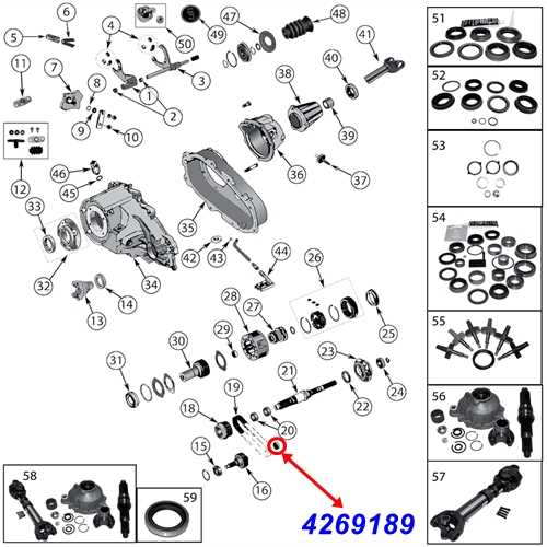 np241 transfer case parts diagram