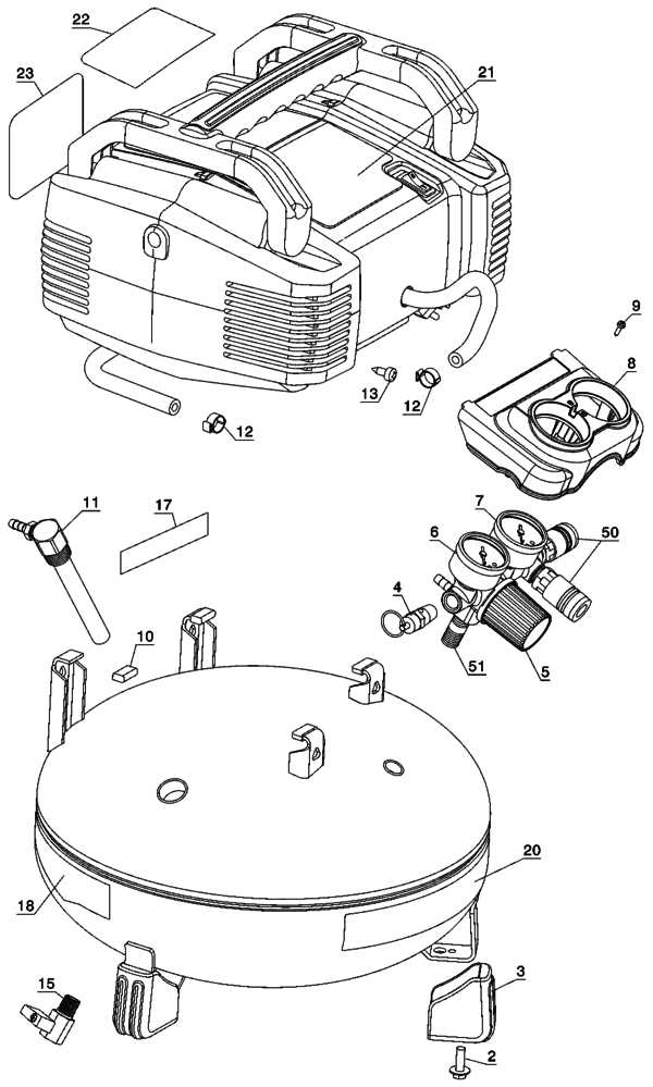 stanley air compressor parts diagram