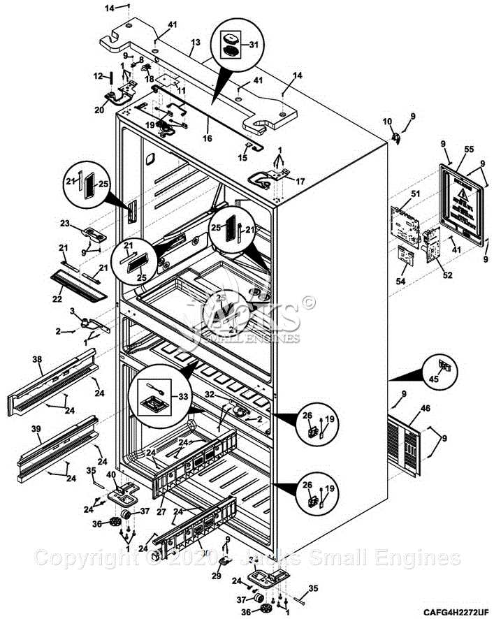 refrigerator parts diagram