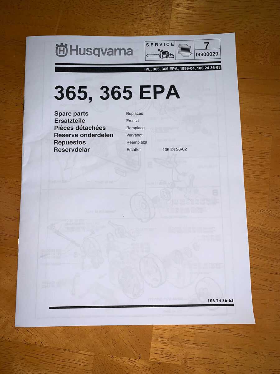 husqvarna 365 chainsaw parts diagram