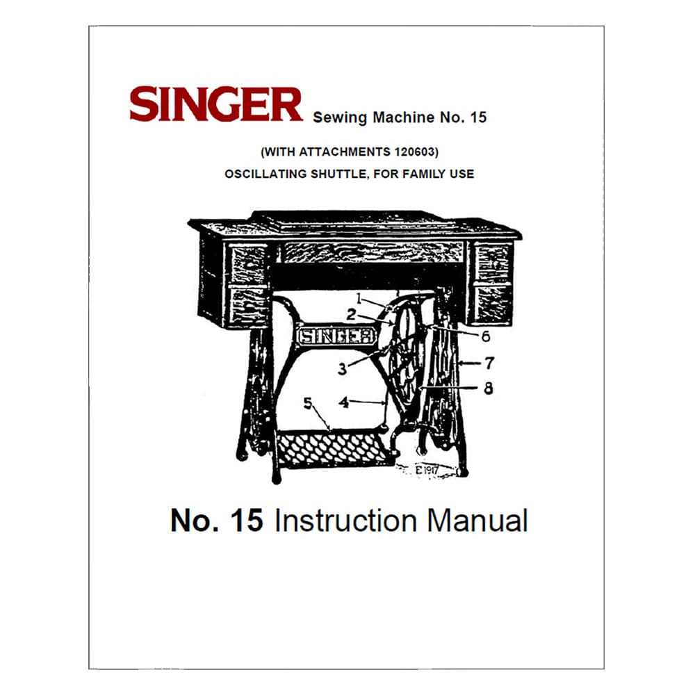 treadle sewing machine parts diagram