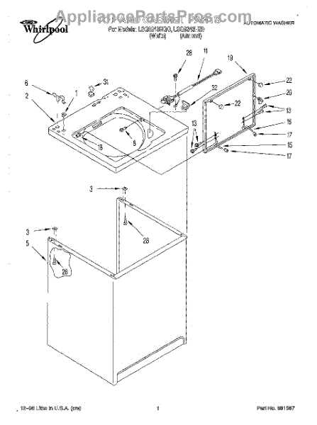 whirlpool thin twin parts diagram