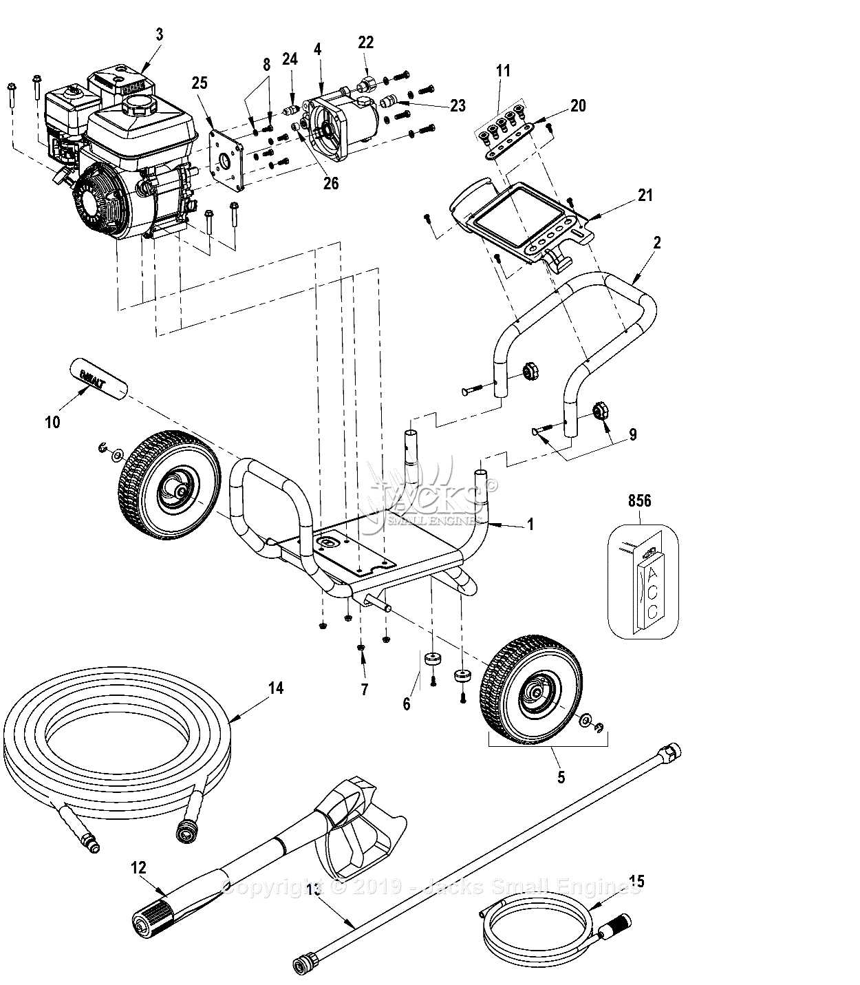 dewalt dxpw3625 parts diagram