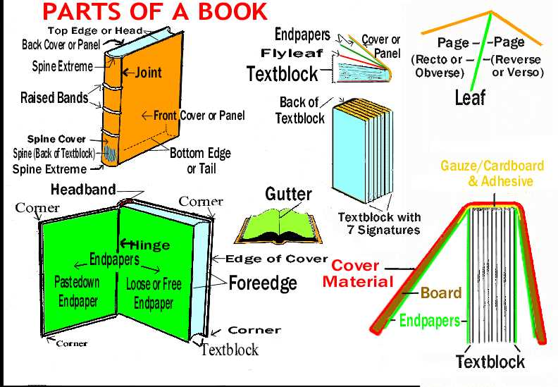 diagram parts of a book