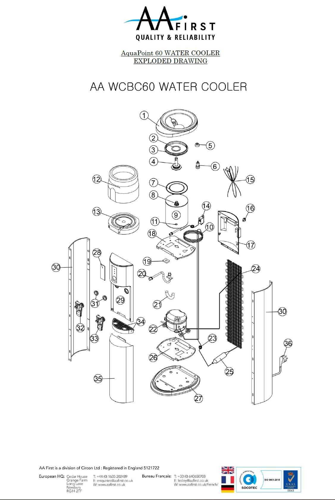 water dispenser water cooler parts diagram