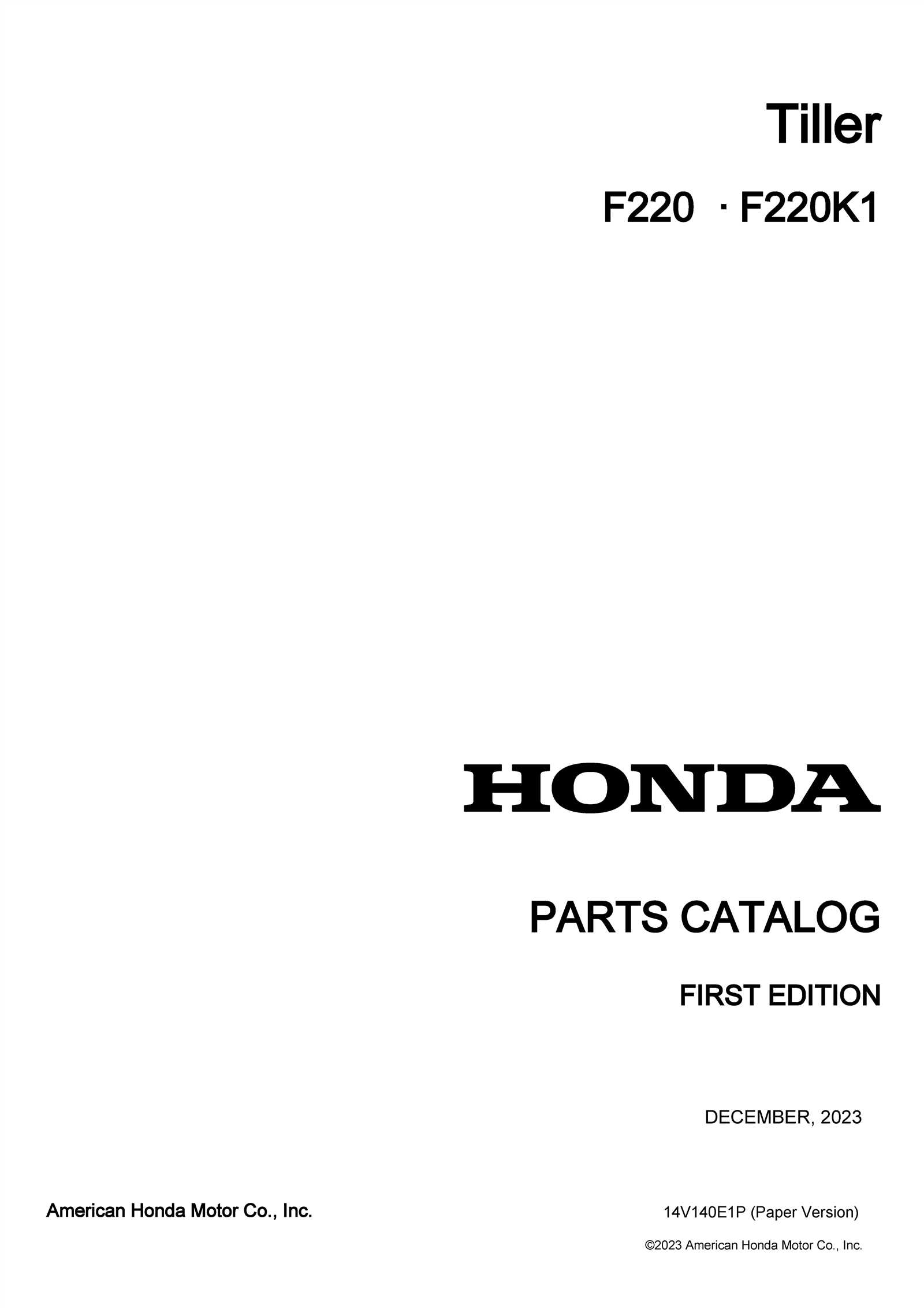 honda f220 tiller parts diagram