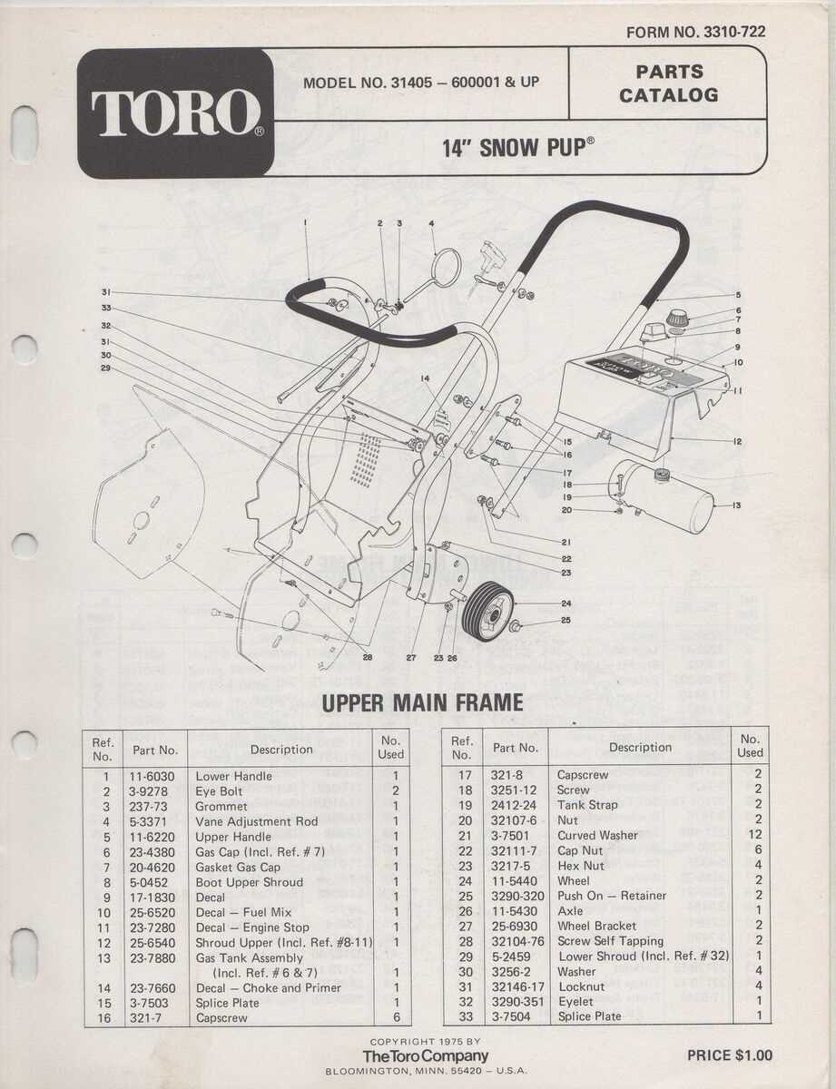 toro 521 parts diagram